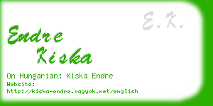endre kiska business card